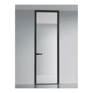 Hotel Project Minimalist Narrow Frame Aluminum Swing Glass Door Waterproof Interior for Shower Room