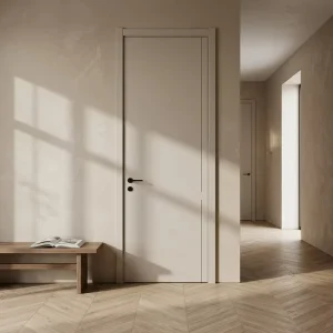 Hotel Project Prehung Interior Wooden Door Set Soundproof Fireproof Custom Size