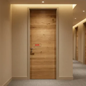 Hotel Room Wood Fire-Rated Prehung Interior Door with UL