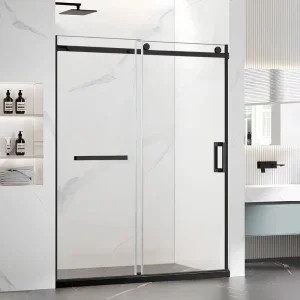 Hotel and Home Bathroom 8/10mm Tempered Glass Framed Double Sliding Shower Door
