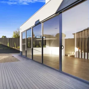 Household Aluminum Alloy Frame Sliding Door with Invisible Ground Rail and Balcony Glass