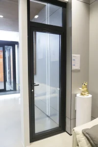 Huada Energy Efficient Narrow Frame Out Swing Casement Door Thermal Break Aluminum Door Double Glazed Patio Door
