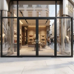Hurricane Impact Hinged French Door Modern Design Double Glass Aluminum Door for Prefab House