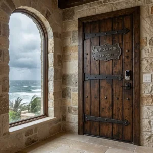 Hurricane-Proof Heavy-Duty Solid Wood Interior Entrance Door with Finished Surface