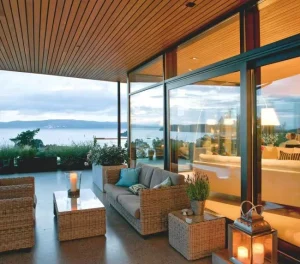 Hurricane-Proof Waterproof Exterior Aluminum Glass Sliding Door Energy-Efficient