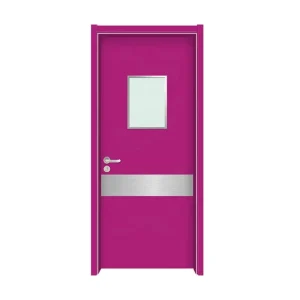 Hygienic HPL Hospital Cleanroom Door with Vision Panel, Airtight Structure, and Easy-Clean Surface
