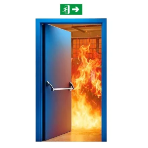 ISO Certified Single Leaf Steel Swing Fire Door for Hospital Equipment Rooms
