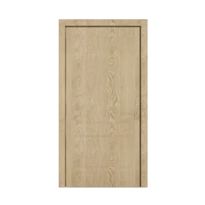 ISO9001-Certified Custom Oak or Walnut Solid Wood Modern Flush Sound-Insulating Hollow-Core Door for Hotel, Kitchen or Villa