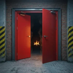 Indoor Fireproof Steel Door for Public Facilities and Home Renovation