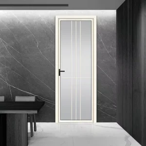Indoor Outdoor Glass Waterproof Swing Door Minimalist Design for Bathroom Garden & Warehouse