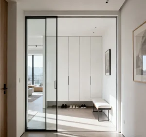 Indoor Sliding Door Narrow Frame Silent Hanging System Study Room