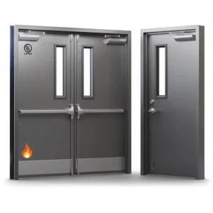 Industrial Commercial Modern Finished 3-Hour Fire Rated Steel Fireproof Door for Workshop Single or Double Door