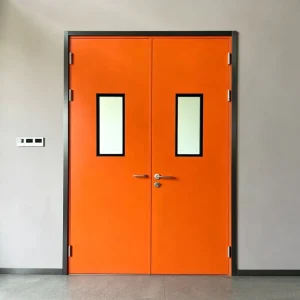Industrial Double Doors with Window Steel Internal Door for Commercial Hospital School Industry Use