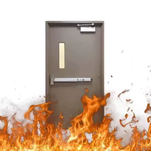 Industrial-Grade Steel Fireproof Door with Fire and Smoke Sealing System, Heavy-Duty Structure