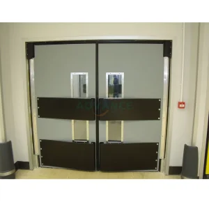 Industrial Metal Double Swinging Heavy-Duty Impact Door for Food Factory Traffic Entrances