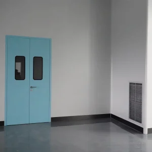 Industrial Polymer Door with Thermal Insulation and Finished Surface for Hospital and Food Factory Use