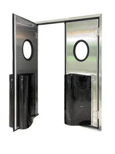 Industrial Stainless Steel Double Swing Kitchen Door Collision Proof Impact Traffic Free Swing Door
