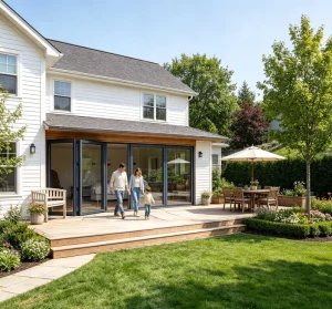 Insulated Broken Bridge Aluminum Bifold Glass Door with Black Border for Exterior Outdoor Use