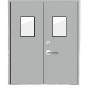 Insulated Fire-Rated Double-Leaf Swing Steel Entry Door