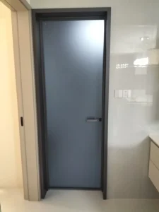 Insulating Privacy Glass Aluminum Swing Door for Bathroom