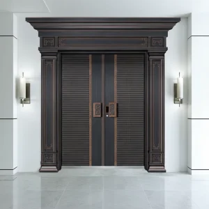 Integral Cast Aluminum Residential Entry Door, One-Piece Die-Cast Structure, No Splicing Gaps