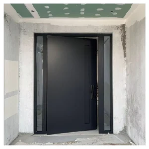Integrated Forming Aluminum Entry Door Waterproof Sun Proof Entrance Door Special for Seaside Residence