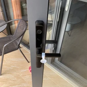 Integrated Window Screen Door Thermal Break Aluminum Fingerprint Lock 3.2CM Low Handle Smart Waterproof Ultra-Thin Lock