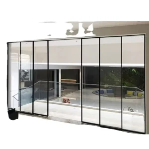 Interior Aluminum Glass Black Sliding Door