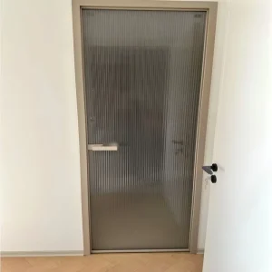 Interior Aluminum Glass Swing Bedroom Door with Soundproof Tempered Glass, Custom Size and Color