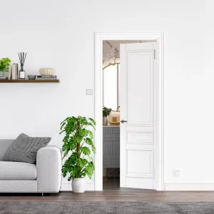 Interior Door 3 Panel White Primed MDF Prehung Luxury Bedroom Living Room
