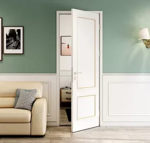 Interior Door Shaker 3 Panel White MDF Solid Core Ready to Paint Bedroom