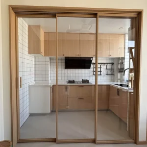 Interior Double-Tempered-Glass PVC Sliding Doors with Noise-Proof Thermal Insulation for Houses