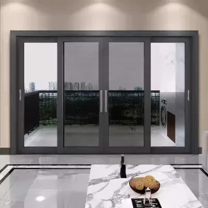 Interior Entrance Front Sliding Composite Folding Aluminum Glass Doors with Hardware