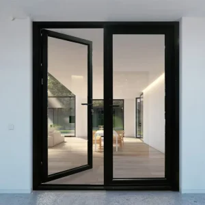Interior Floor-to-Ceiling Double Glass Doors