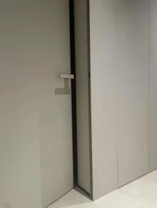Interior Frameless Invisible Wooden Door for Hidden Rooms with Lock