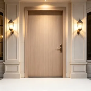 Interior MDF Commercial Entrance Doors Terraces Fireproof Moisture-proof Soundproof Finished Home Use