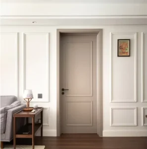 Interior MDF Veneer Door, Walnut Melamine, Composite Solid Core