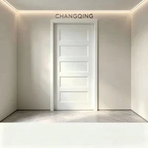 Interior Shaker 5 Panel Style Modern Wooden Composite Apartment Door Slab with Frame Finished Decoration