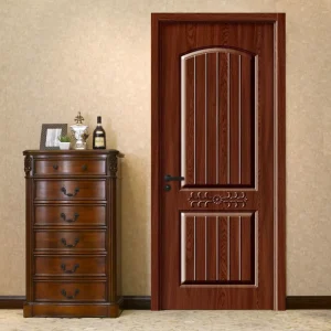 Interior Solid Wood 1/2/6-Panel Door with Lock for Home or Apartment
