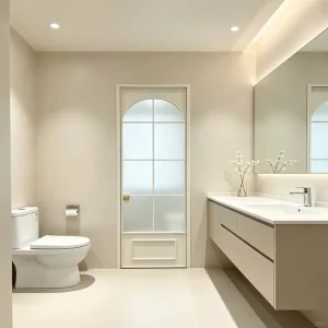 Interior Swing Aluminum Door with Sound Insulation and Waterproof Finish for Bedrooms, Hotels, and Villas