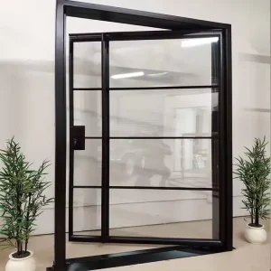 Interior Swing Glass Pivot Door for Closet, Living Room, and Basement