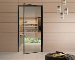 Interior Toilet Aluminum Swing Door with Spray Feature