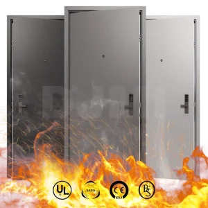 Internal Fireproof Fire Rated MDF Wooden Single Door with Painted Surface and Customized Design