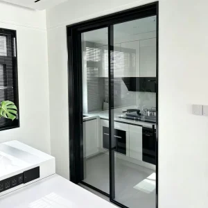 Invisible Anti Mosquito Triple Track Sliding Door Acoustic Insulation Storm Proof for Villa Hall Indoor Living Room Divider