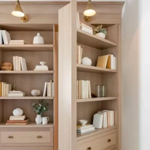 Invisible Bookshelf Door Hidden Bookcase Door for Villa