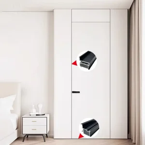 Invisible Door Aluminum Profile Frame White Interior Door for Hotel or Living Room