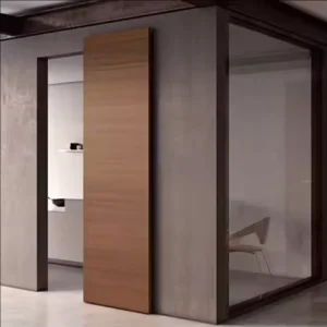 Invisible Flush-Mounted Wooden Secret Room Door with Concealed Hinges