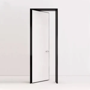 Invisible Frame Minimalist Aluminum Wooden Door Ecological Wood Narrow Edge for Bedroom