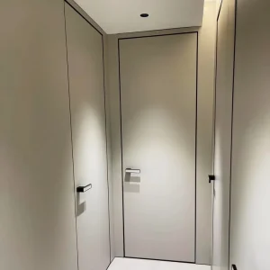 Invisible Frameless Concealed Aluminium Alloy Wooden Composite Bedroom Door
