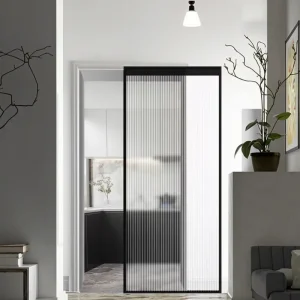 Invisible Ghost Mirror Sliding Door System, Soft Closing, Aluminum Frame, Single Sliding Door